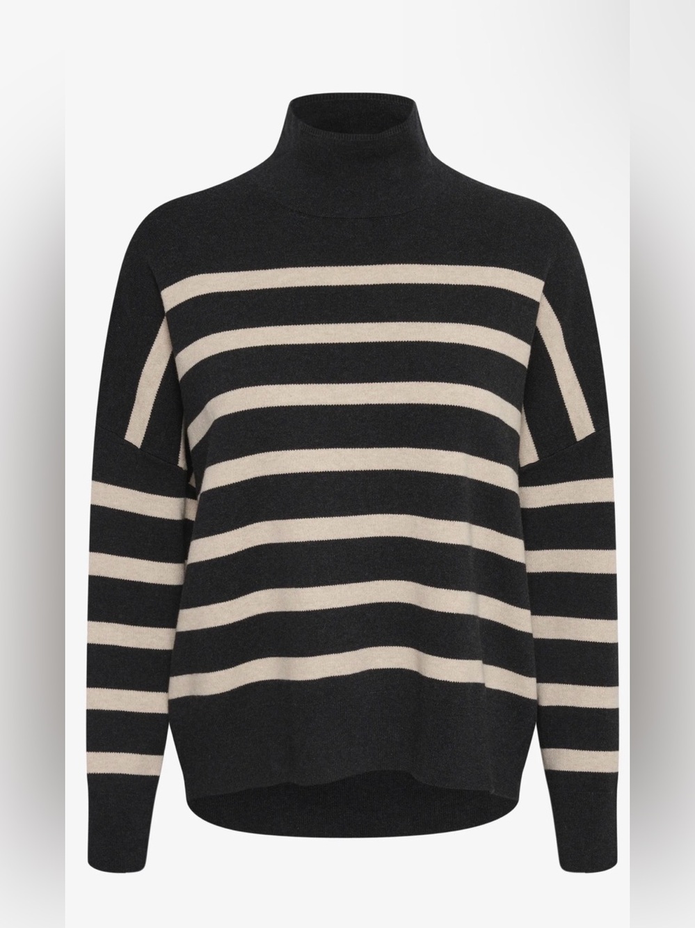 InWear $129 cotton oversized mock neck knit sweater light